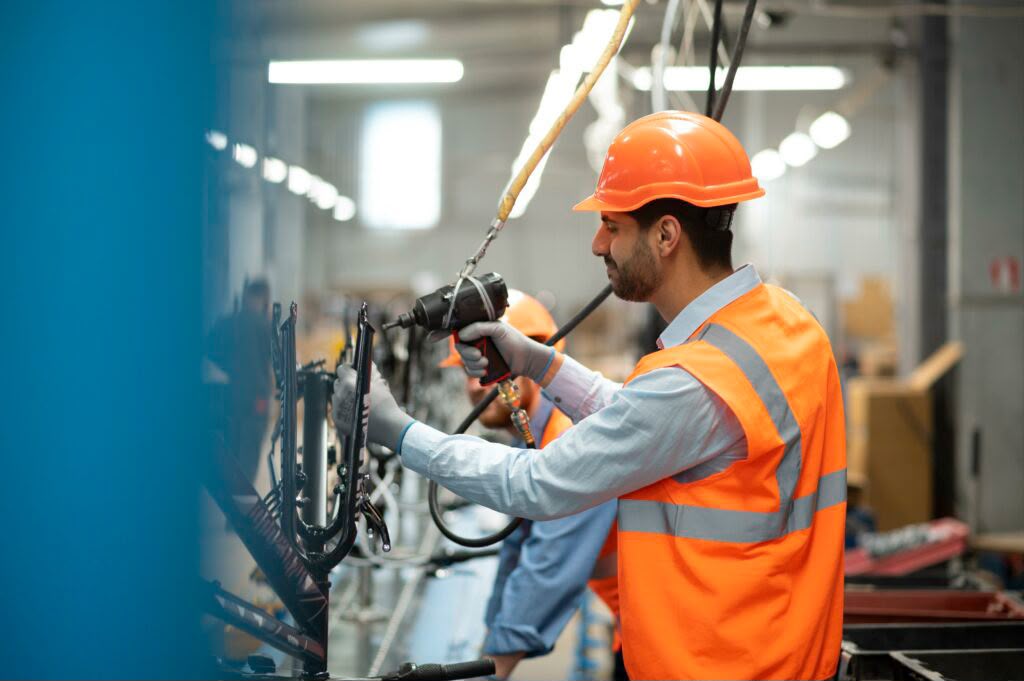 Technicien intervenant sur une installation industrielle